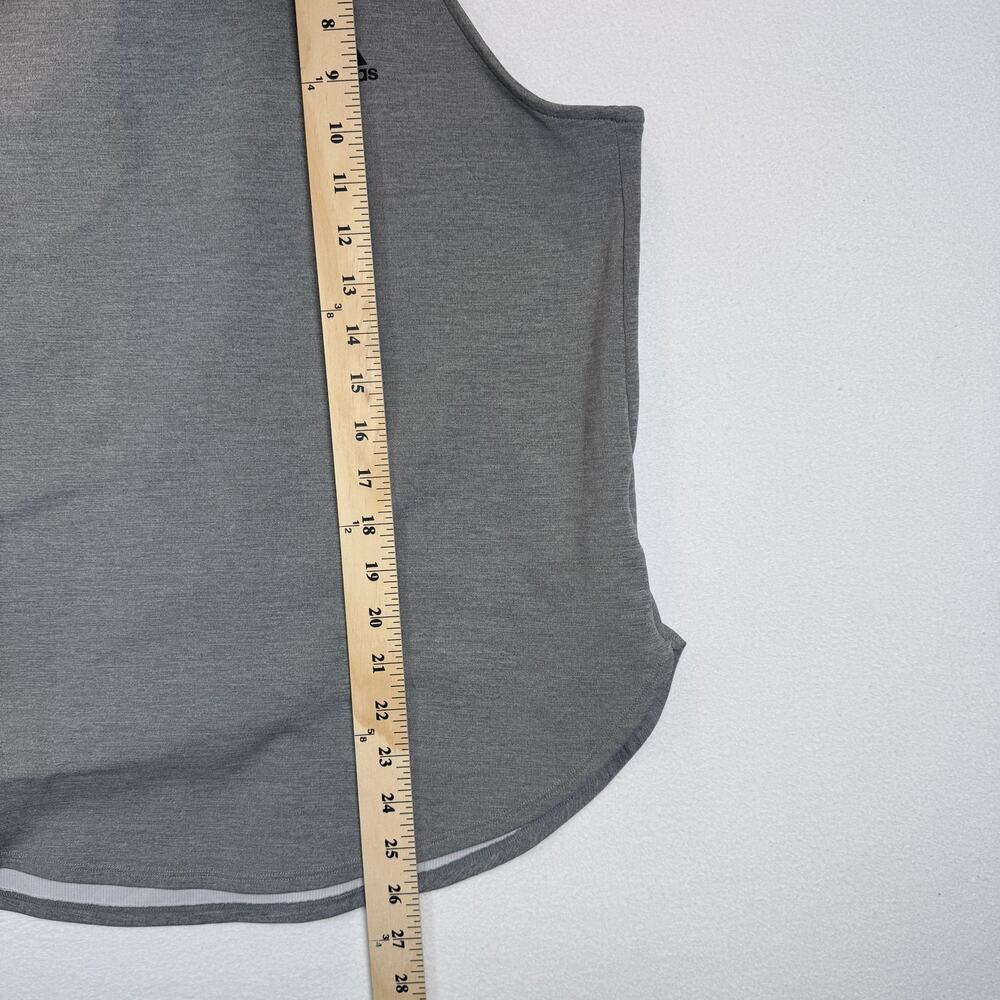 Adidas Womens Large AEROREADY Gray Racerback Tank Top Mesh Lined Workout Yoga - Picture 5 of 9